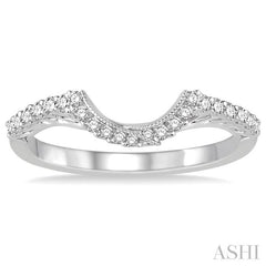 1/4 Ctw Round Cut Diamond Wedding Band in 14K White Gold