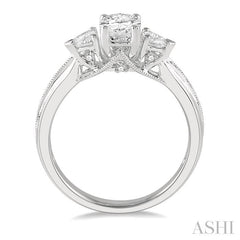 1/3 Ctw Diamond Semi-Mount Engagement Ring in 14K White Gold