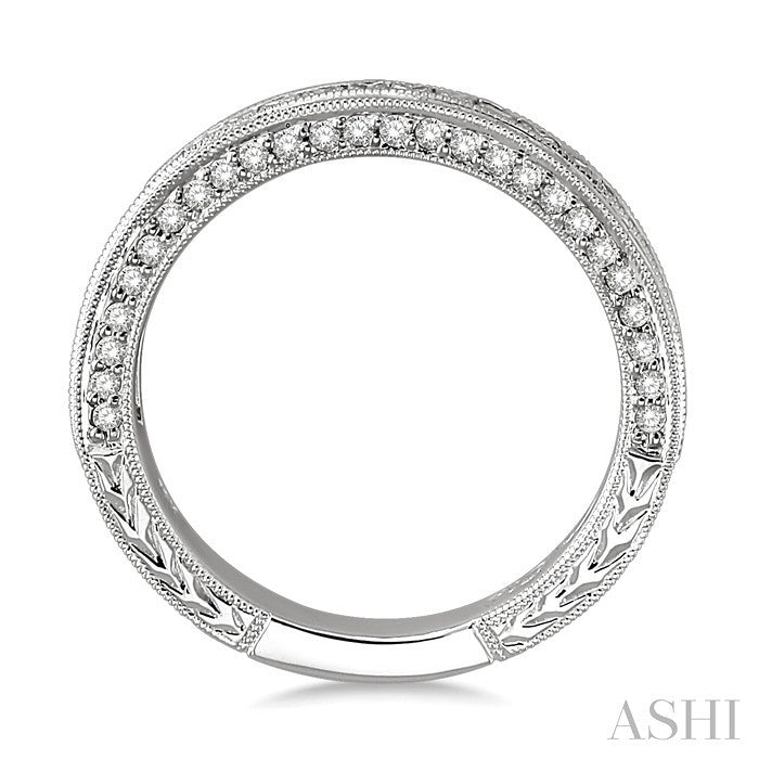 7/8 Ctw Diamond Matching Wedding Band in 18K White Gold