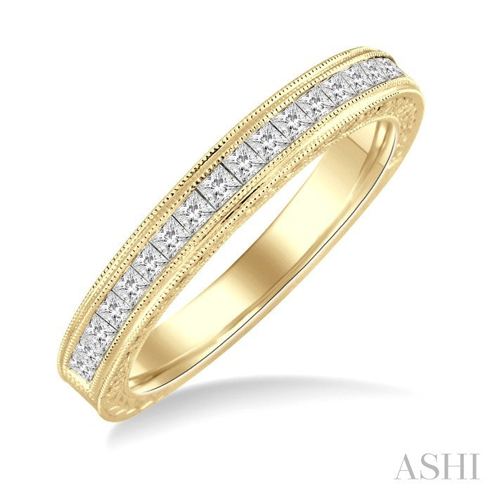 7/8 Ctw Diamond Matching Wedding Band in 18K Yellow Gold