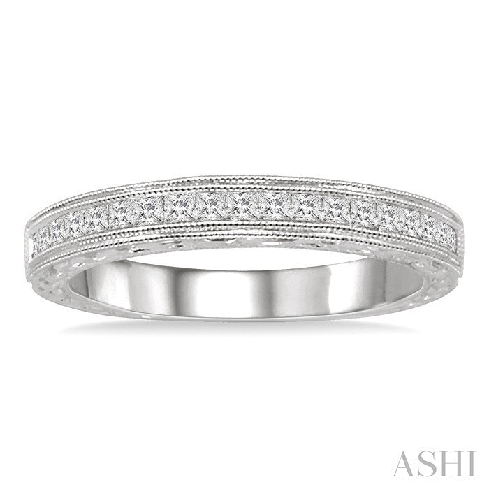 1/3 Ctw Princess Cut Diamond Matching Wedding Band in 14K White Gold