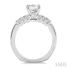 1/2 Ctw Diamond Semi-Mount Engagement Ring in 14K White Gold