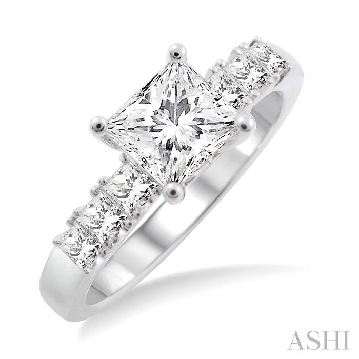 1/2 Ctw Diamond Semi-Mount Engagement Ring in Platinum