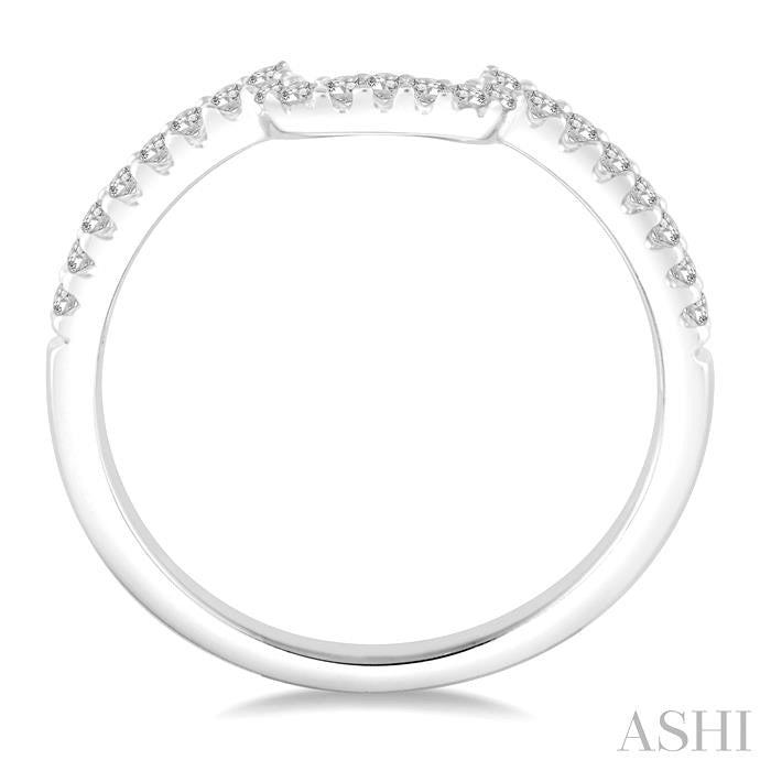 1/5 Ctw Round Cut Diamond Wedding Band in 14K White Gold