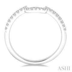 1/5 Ctw Round Cut Diamond Wedding Band in 14K White Gold