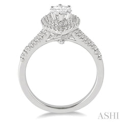 1/2 Ctw Diamond Semi-Mount Engagement Ring in 14K White Gold
