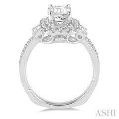 1/2 Ctw Diamond Semi-Mount Engagement Ring in 14K White Gold