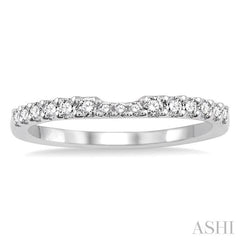 1/3 Ctw Round Cut Diamond Wedding Band in 14K White Gold