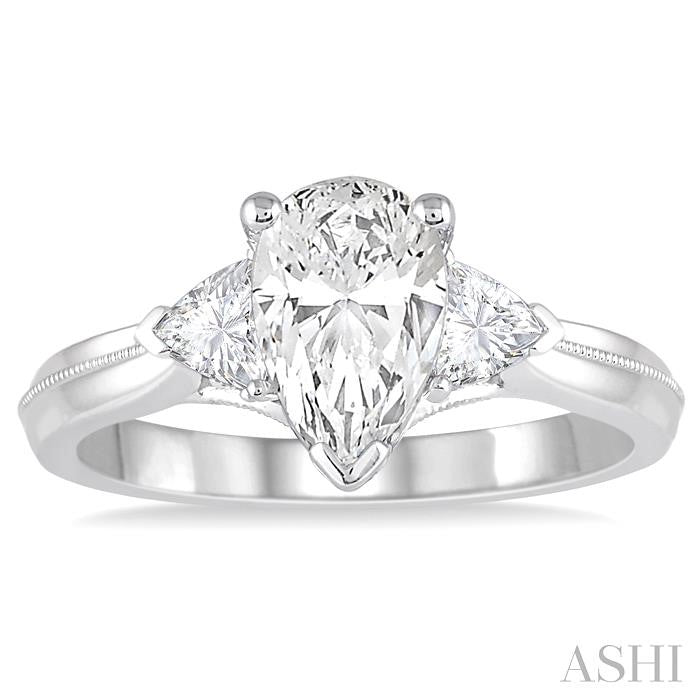 1/3 Ctw Diamond Semi-Mount Engagement Ring in 14K White Gold