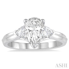 1/3 Ctw Diamond Semi-Mount Engagement Ring in 14K White Gold