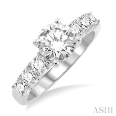 1/2 Ctw Diamond Semi-Mount Engagement Ring in 14K White Gold