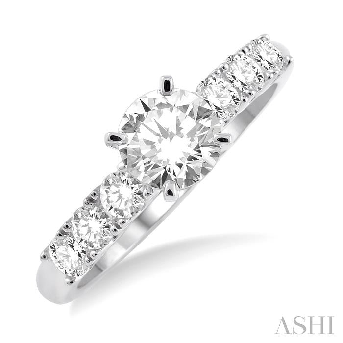 3/8 Ctw Diamond Semi-Mount Engagement Ring in 14K White Gold