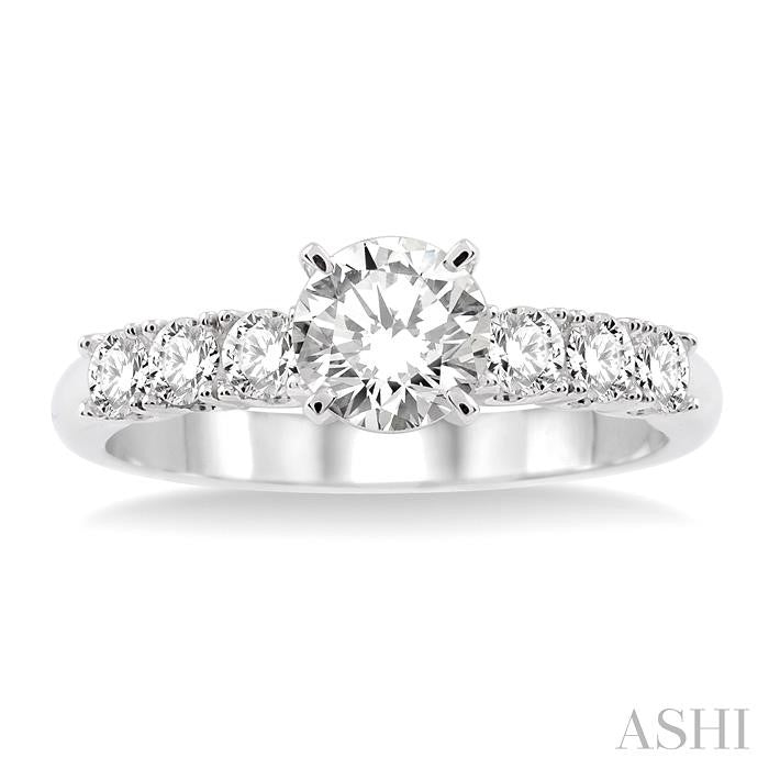 3/8 Ctw Diamond Semi-Mount Engagement Ring in 14K White Gold