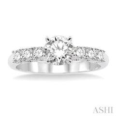 3/8 Ctw Diamond Semi-Mount Engagement Ring in 14K White Gold