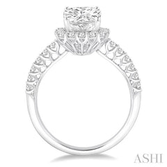 5/8 Ctw Diamond Semi-Mount Engagement Ring in 14K White Gold