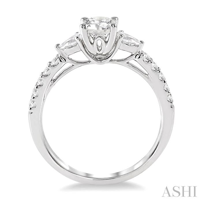 3/8 Ctw Diamond Semi-Mount Engagement Ring in 14K White Gold