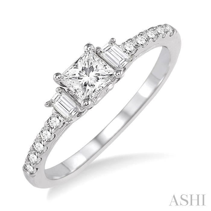 3/8 Ctw Diamond Semi-Mount Engagement Ring in 14K White Gold