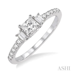3/8 Ctw Diamond Semi-Mount Engagement Ring in 14K White Gold