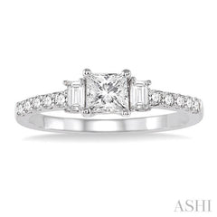 3/8 Ctw Diamond Semi-Mount Engagement Ring in 14K White Gold