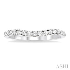 1/4 Ctw Round Cut Diamond Wedding Band in 14K White Gold