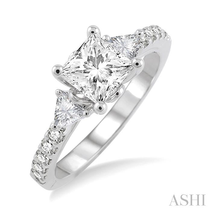 1/2 Ctw Diamond Semi-Mount Engagement Ring in 14K White Gold