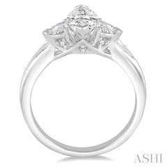 1/3 Ctw Diamond Semi-Mount Engagement Ring in 14K White Gold