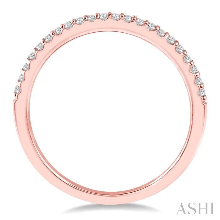 1/5 Ctw Round Cut Diamond Wedding Band in 14K Rose Gold