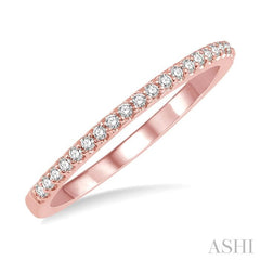 1/10 Ctw Round Cut Diamond Wedding Band in 14K Rose Gold