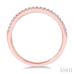1/10 Ctw Round Cut Diamond Wedding Band in 14K Rose Gold