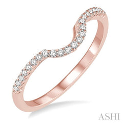 1/4 Ctw Round Cut Diamond Wedding Band in 14K Rose Gold