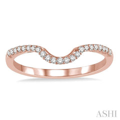 1/4 Ctw Round Cut Diamond Wedding Band in 14K Rose Gold