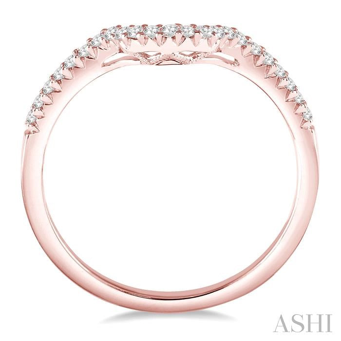 1/4 Ctw Round Cut Diamond Wedding Band in 14K Rose Gold