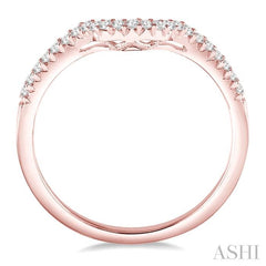 1/4 Ctw Round Cut Diamond Wedding Band in 14K Rose Gold
