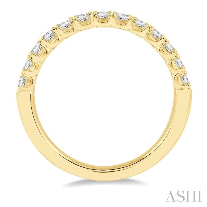 1/2 Ctw Princess Cut Diamond Wedding Band in 14K Yellow Gold
