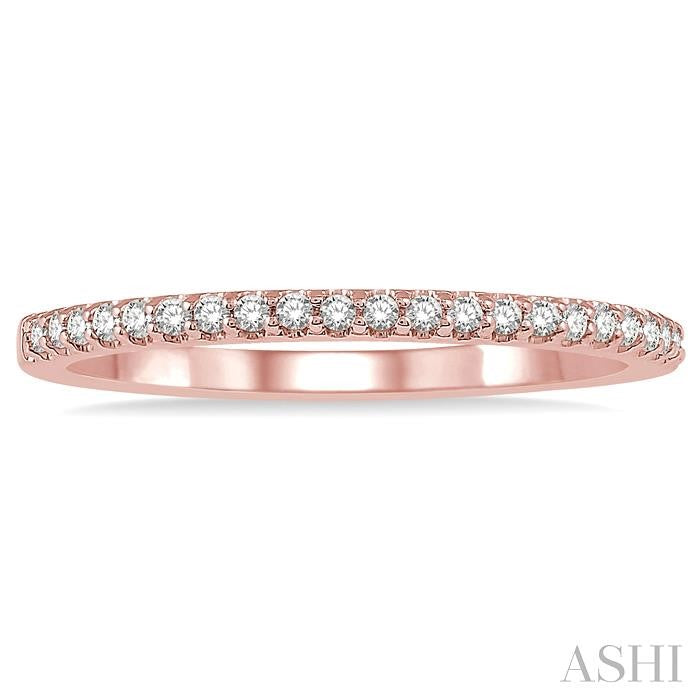 1/6 Ctw Round Cut Diamond Wedding Band in 14K Rose Gold