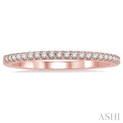 1/6 Ctw Round Cut Diamond Wedding Band in 14K Rose Gold