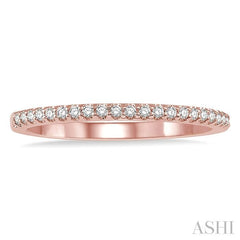 1/5 Ctw Round Cut Diamond Wedding Band in 14K Rose Gold