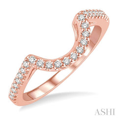 1/4 Ctw Round Cut Diamond Wedding Band in 14K Rose Gold