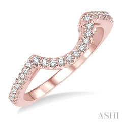 1/5 Ctw Round Cut Diamond Wedding Band in 14K Rose Gold