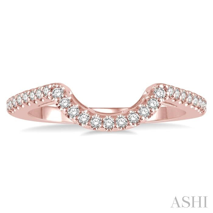 1/5 Ctw Round Cut Diamond Wedding Band in 14K Rose Gold