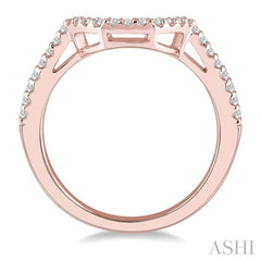 1/5 Ctw Round Cut Diamond Wedding Band in 14K Rose Gold