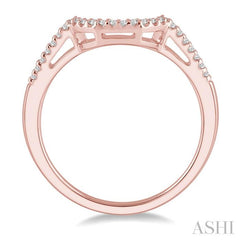 1/10 Ctw Round Cut Diamond Wedding Band in 14K Rose Gold