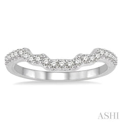 1/4 Ctw Round Diamond Wedding Band in 14K White Gold