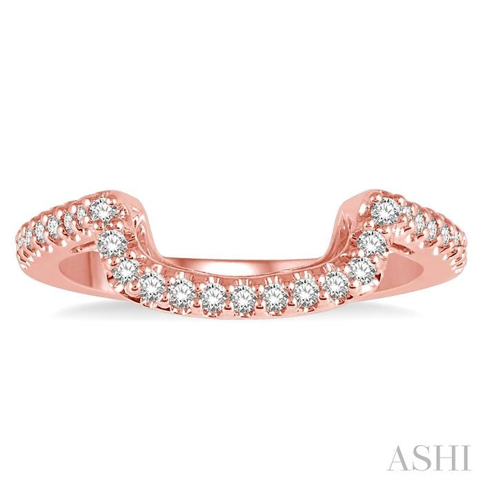 1/4 Ctw Round Cut Diamond Wedding Band in 14K Rose Gold