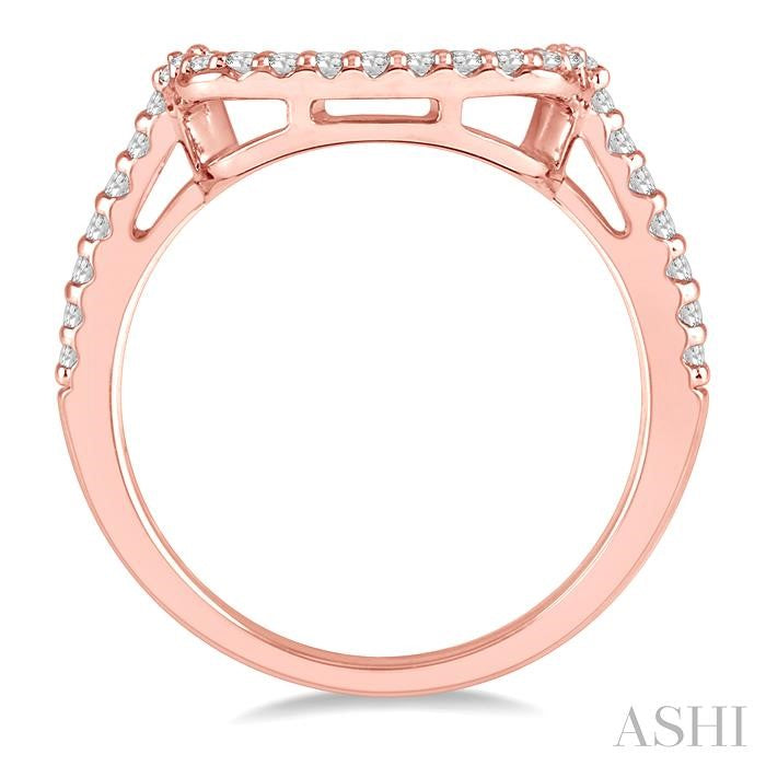 1/4 Ctw Round Cut Diamond Wedding Band in 14K Rose Gold