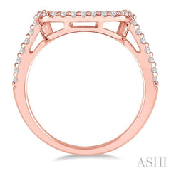 1/4 Ctw Round Cut Diamond Wedding Band in 14K Rose Gold