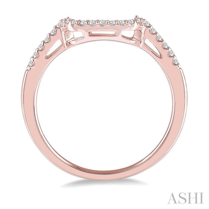1/5 Ctw Round Cut Diamond Wedding Band in 14K Rose Gold