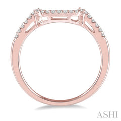 1/8 Ctw Round Cut Diamond Wedding Band in 14K Rose Gold