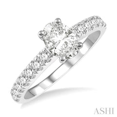1/2 Ctw Semi-Mount Round Cut Diamond Engagement Ring in 14K White Gold