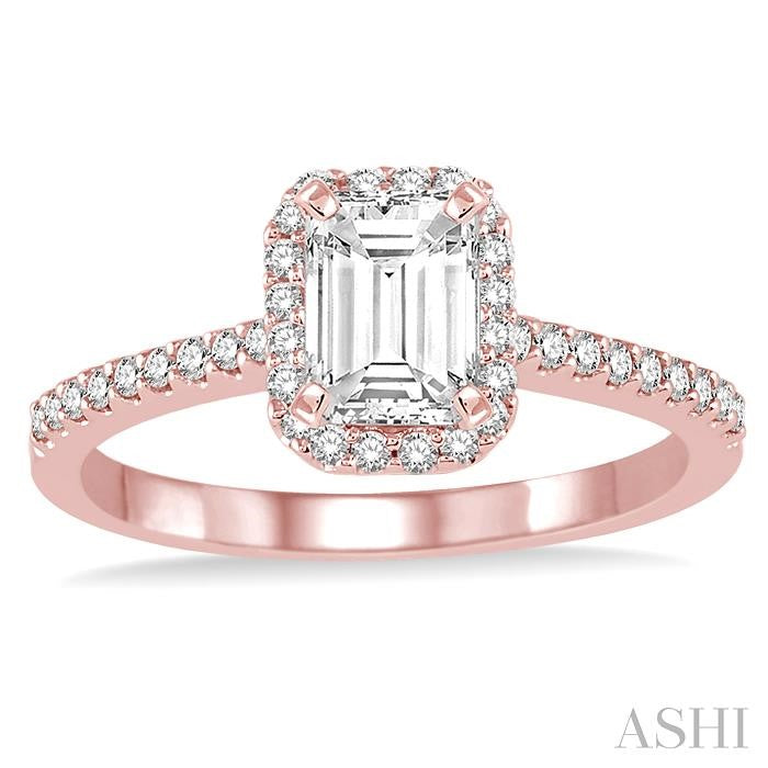 1/4 Ctw Diamond Semi-Mount Engagement Ring in 14K Rose Gold